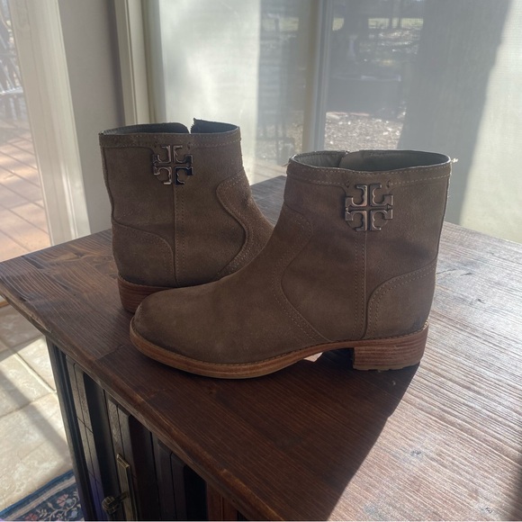 Tory Burch Brown Suede Ankle Boots - Picture 5 of 9
